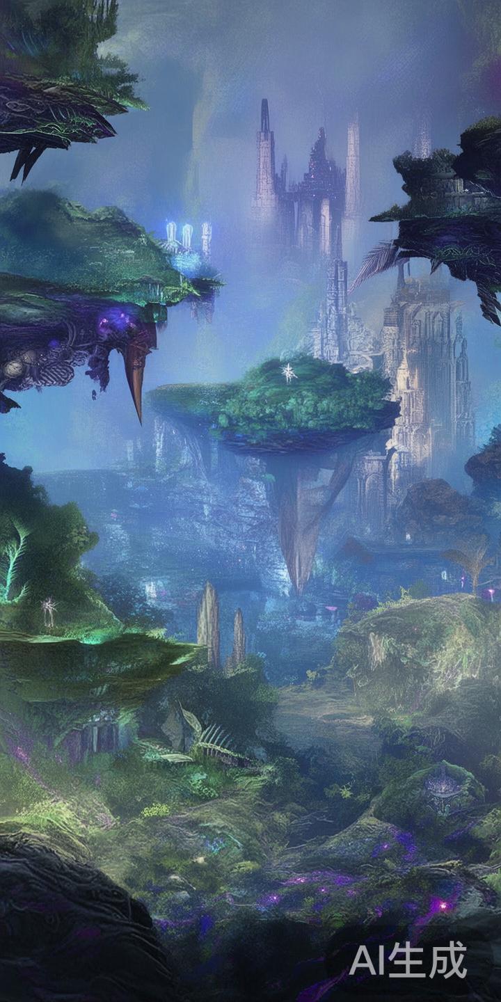 奇幻幻想背景融入魔法、神话、异世界等元素，创造出一